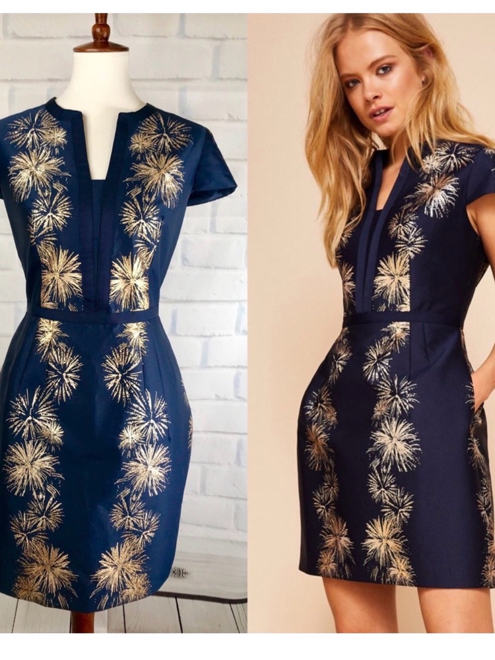 Ted Baker London navy blue
Tzalla Sculpted Stardust Dress fireworks